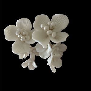 Porcelain flower earrings